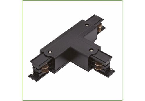  GHM 3-Fase Rail T-Vorm Connector Rechts Zwart 