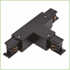 3-Fase Rail T-Vorm Connector Rechts Links-2 Zwart