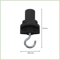 thumb-3-Fase Rail Adapter Met Haak Zwart-1