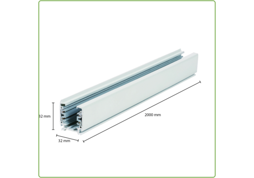  GHM 3-Fase Rail 2 Meter Wit 