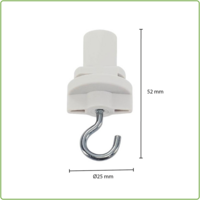 thumb-3-Fase Rail Adapter Met Haak Wit-1