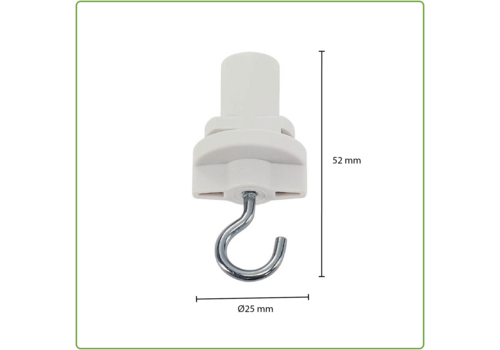  GHM 3-Fase Rail Adapter Met Haak Wit 