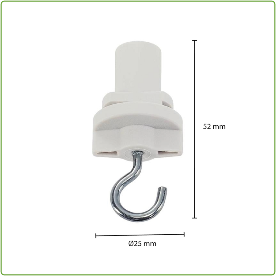 3-Fase Rail Adapter Met Haak Wit-1