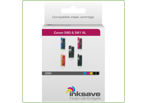  Inksave Canon PGI 580 & CLI 581 XL Multipack 