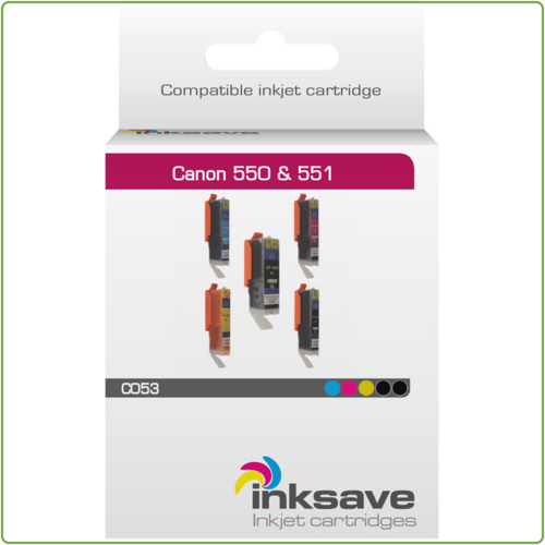  Inksave Canon PGI 550 & CLI 551 XL Multipack 
