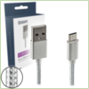 Data en Laadkabel USB-A > Micro USB Nylon 1m zilver