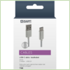 A-DAPT Data en Laadkabel USB-A > USB-C Nylon 2m zilver