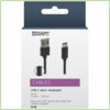 Data en Laadkabel USB-A > USB-C Nylon 1m zwart