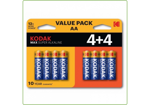  Kodak AA MAX Alkaline Battery (4+4 pack) 