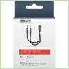 A-DAPT Audiokabel Y-verloop 3,5mm zwart