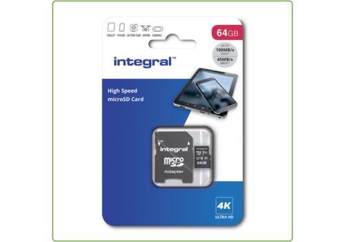  Integral 64GB High Speed micro SD 