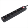 6V Tafelcontactdoos | 3M | Zwart | Schakelaar