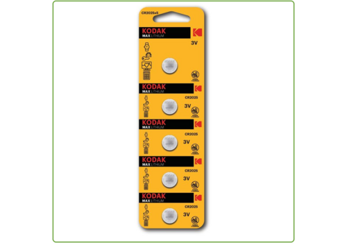  Kodak CR2025 Max lithium battery blister 5 