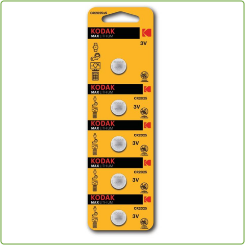  Kodak CR2025 Max lithium battery blister 5 