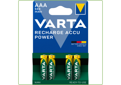  Varta AAA 550mAh Rechargeable blister 4 