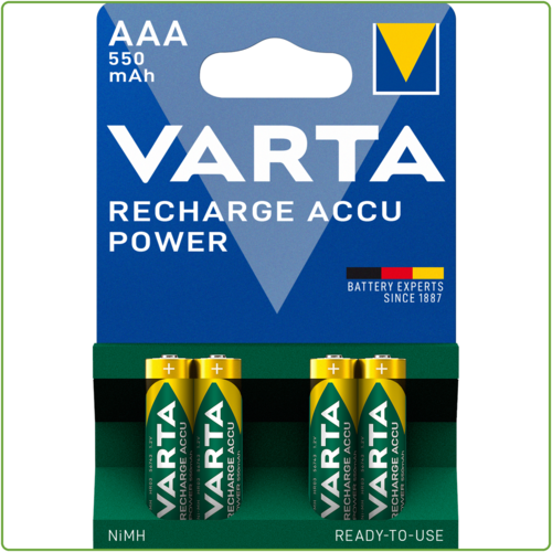  Varta AAA 550mAh Rechargeable blister 4 
