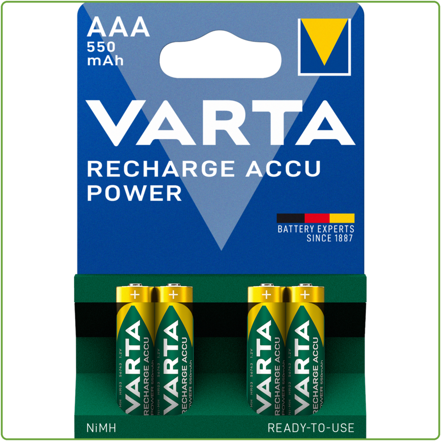 56743 AAA 550mAh Rechargeable blister 4-1