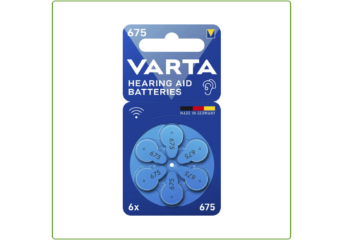  Varta 675 Hearing Aid blister 6 