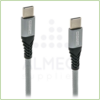 Data en Laadkabel USB-C > USB-C 2m PRO grijs (bulk)