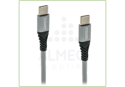  A-DAPT Data en Laadkabel USB-C > USB-C 2m PRO grijs (bulk) 
