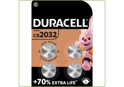  Duracell CR2032 3V Lithium blister 4 