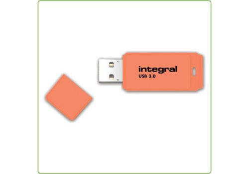  Integral 16GB Integral Neon USB Flash Drive - Orange 