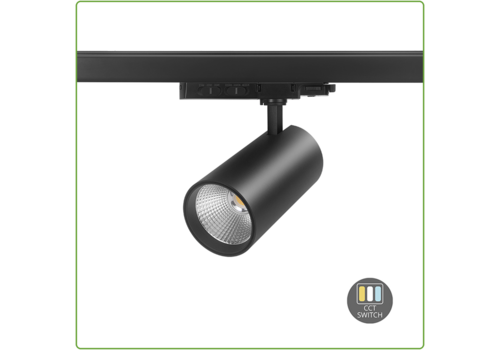  GHM 3-FASE RAILSPOT | ROSALIN | 10W-20W-30W | ZWART | DIMBAAR | CCT-SWITCH 