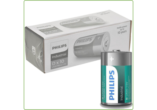  Philips  Industrial Alkaline D/LR20 10 pack 