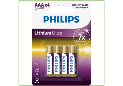  Philips  Lithium AAA 1.5v blister 4 