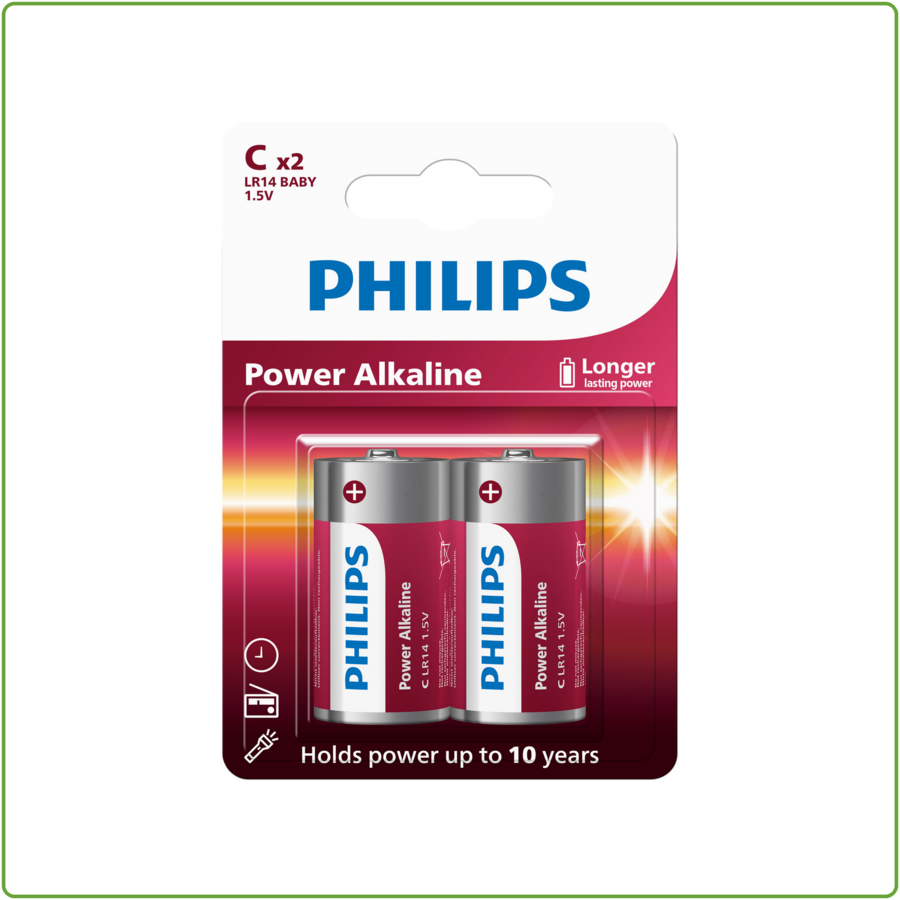Power Alkaline C/LR14 blister 2-2