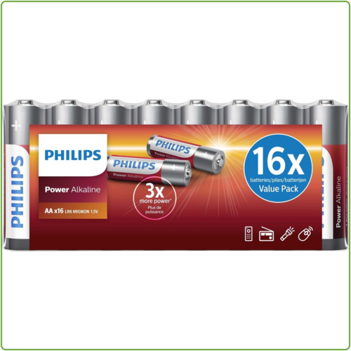  Philips  Power Alkaline AA 16-foil w/ U card 
