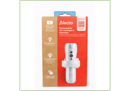  Alecto Oplaadbare LED Zaklamp / Automatisch Nachtlampje Wit 