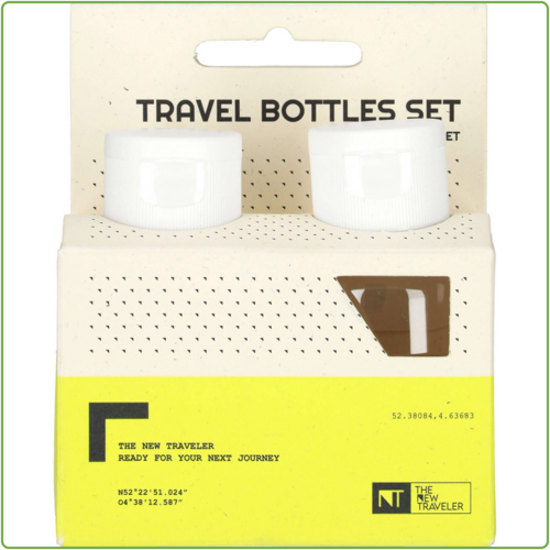  TNT Reisflesjes Transparant 60ml 2 stuks 