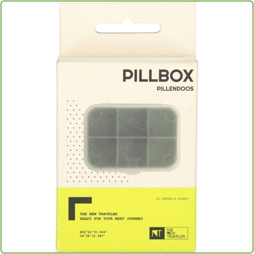  TNT Pillendoos met zes vakjes 