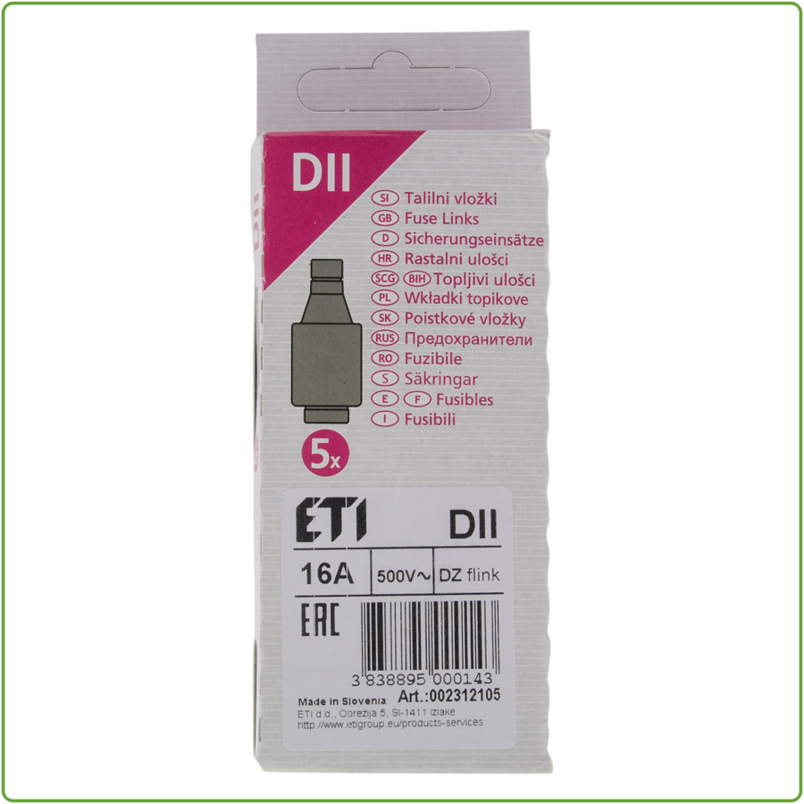 Zekering snel 16A grijs verpakt per 5 stuks-1