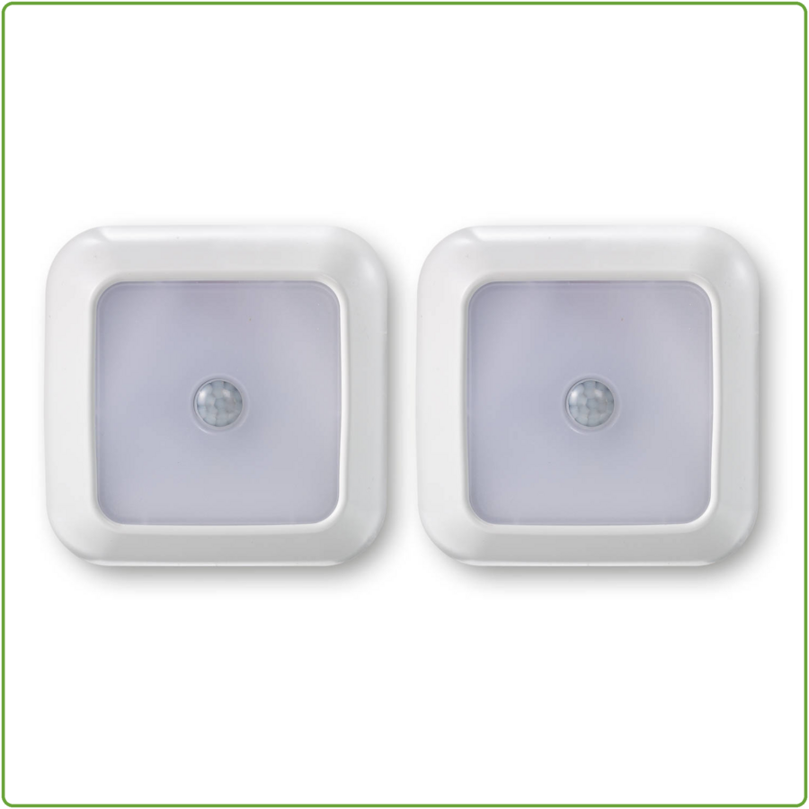 Bewegingsmelder Draadloos | LED | Wit | 2 stuks-2