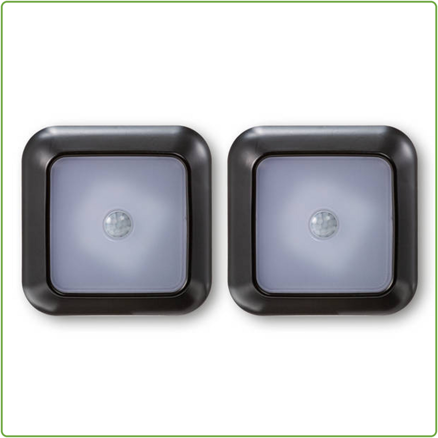 Bewegingsmelder Draadloos | LED | Zwart | 2 stuks-2