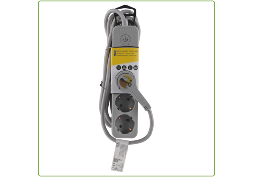  Q-Link 4V Tafelcontactdoos | 3M | Grijs | Schakelaar 