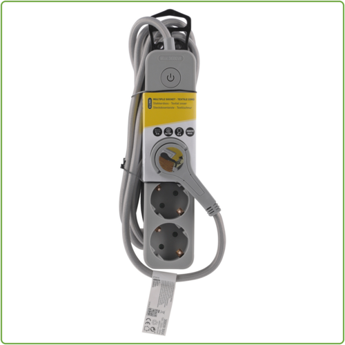  Q-Link 4V Stekkerdoos 3M Grijs Schakelaar 