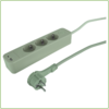 Q-Link 3V Stekkerdoos met 1x USB A en 1x USB C 1,5M Groen Schakelaar