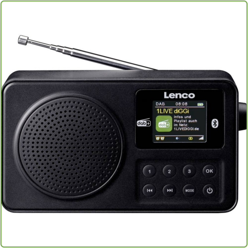  Lenco DAB+ / FM Radio met Bluetooth® -Zwart 
