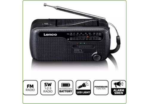  Lenco MCR-113BK - Noodradio Draagbaar Opwindbaar 