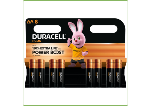  Duracell Plus Power Boost AA 8 pack (Vervangt Plus Alkaline 100%) 