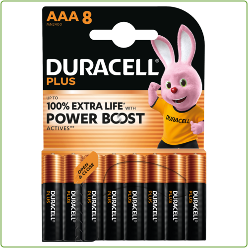  Duracell Plus Power Boost AAA 8 pack (Vervangt Plus Alkakine 100%) 