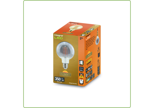  Integral Sunset Vintage Filament Globe G95 E27 7W 350LM Smoke Dimbaar 