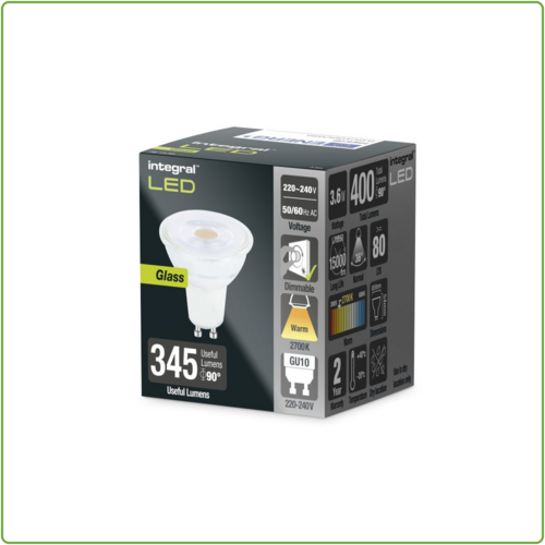  Integral GU10 3,6W 400LM 2700K Dimbaar 