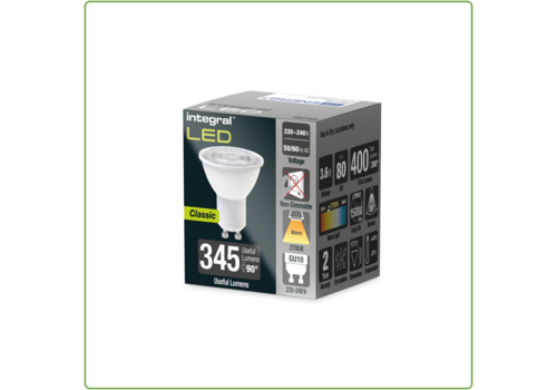  Integral GU10 3,4W 400LM 2700K Niet Dimbaar 