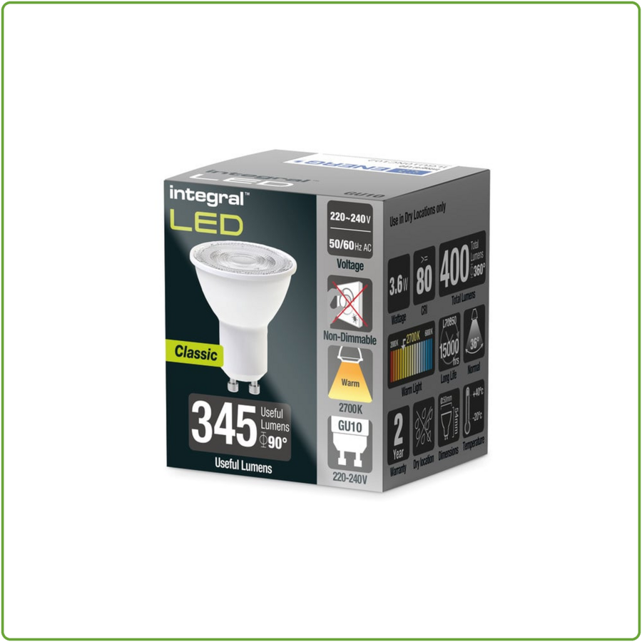 GU10 3,4W 400LM 2700K Niet Dimbaar-1