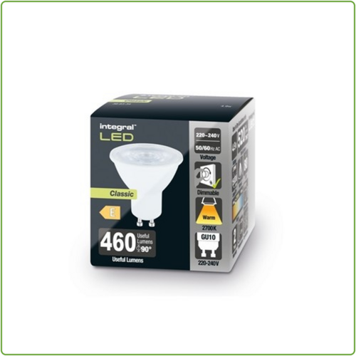  Integral GU10 4,9W 520LM 2700K Dimbaar 