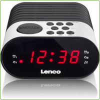 thumb-CR-07 White FM Wekkerradio met slaaptimer en dubbele alarm functie - Wit-1